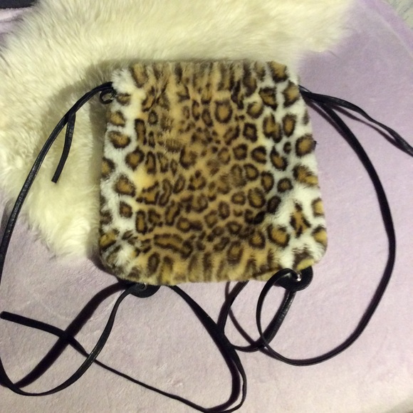 2/$8 • EUC Nasty Gal Leopard Drawstring Bag - Picture 6 of 8